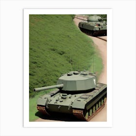 Two Tanks On A Road Art Print