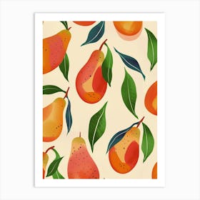 Tropical Fruit Pattern Illustration 5 Art Print