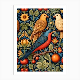 William Morris Birds On A Branch Art Print