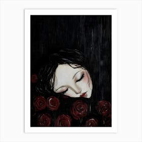 Roses In The Rain Art Print