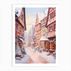 Dreamy Winter Painting Colmar France 1 Art Print