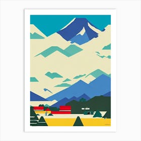 Myoko Kogen, Japan Midcentury Vintage Skiing Poster Art Print