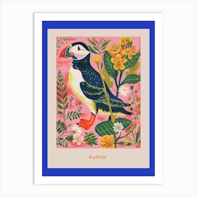Spring Birds Poster Puffin 4 Art Print