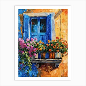 Balcony Painting In Bodrum 4 Art Print