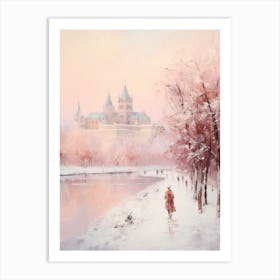 Dreamy Winter Painting Vienna Austria 2 Art Print