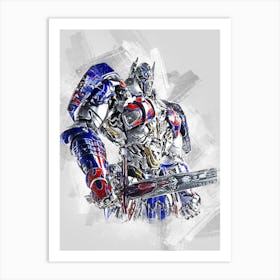 Knight Optimus Prime Art Print