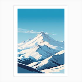 Gudauri   Georgia, Ski Resort Illustration 2 Simple Style Art Print