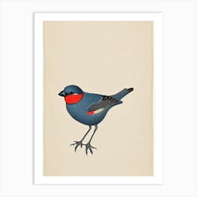 Finch Illustration Bird Art Print