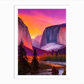 Yosemite National Park Pop Art Photo Art Print