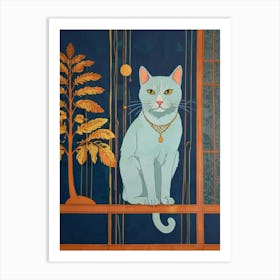 Cat On A Window Sill 1 Art Print