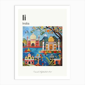 Kids Travel Alphabet  India 3 Art Print