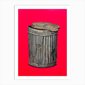 Hot Garbage Old Trash Can Art Print