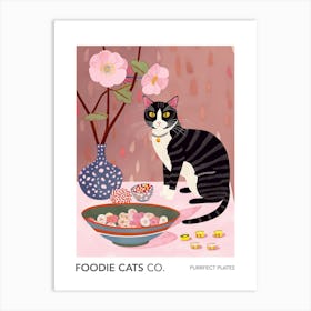 Foodie Cats Co Cat And Candy 3 Art Print