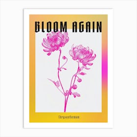 Hot Pink Chrysanthemum 2 Poster Art Print