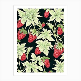 Alpine Strawberries, Plant, William Morris Style 2 Art Print