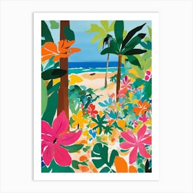 Tropical Paradise Colorful beach entry Art Print