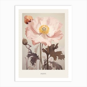 Floral Illustration Poppy 3 Poster Art Print