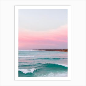 Coral Bay Beach, Australia Pink Photography 1 Art Print