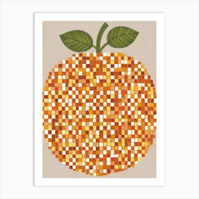 Orange Mosaic 9 Art Print