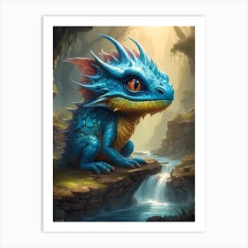 Blue Dragon Art Print