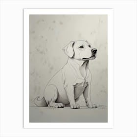 Dog Drawing Art Print