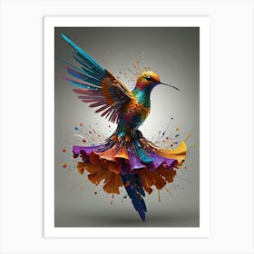 Colorful Hummingbird 2 Art Print