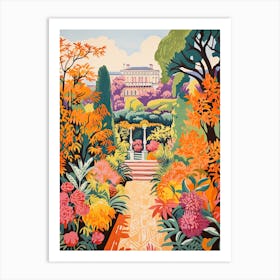 Giardini Botanici Villa Taranto, Italy In Autumn Fall Illustration 2 Art Print