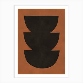 Brown geometric art 12 Art Print