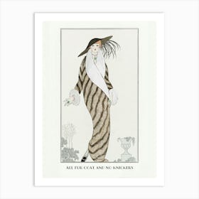 All Fur And No Knickers Art Deco Art Print