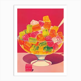 Winegums Candy Sweets Retro Advertisement Style 3 Art Print
