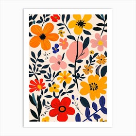 Floral Wallpaper 2 Art Print