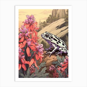 Poison Dart Frog Vintage Botanical 1 Art Print