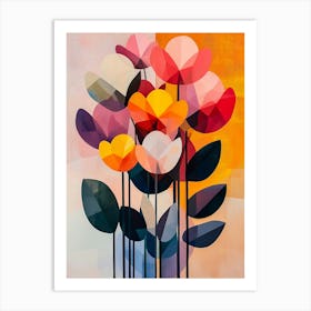 Abstract Flowers 20 Art Print