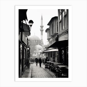 Istanbul, Turkey, Mediterranean Black And White Photography Analogue 1 Art Print