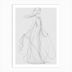 Woman In A Dress Art Print