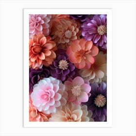 Dahlias Art Print