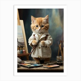 Artist Kitten 1 Art Print