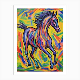 A Horse Painting In The Style Of Fauvist Techniques 4 Art Print