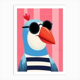 Little Macaw 3 Wearing Sunglasses Art Print