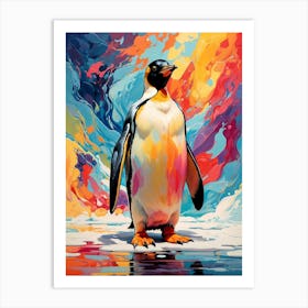 Vivid Emperor Penguin Art Print