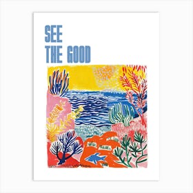 See The Good Poster Seaside Painting Matisse Style 13 Art Print