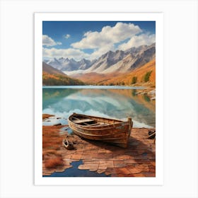 Boat On The Lake 14 Art Print