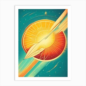 Celestial Vintage Sketch Space Art Print