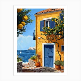 Oranges On The Balcony Art Print