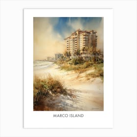 Marco Island Watercolor 4travel Poster Art Print