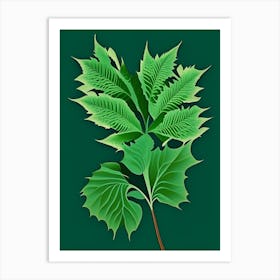 Pennyroyal Leaf Vibrant Inspired 4 Art Print