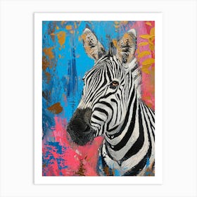 Zebra Brushstrokes 3 Art Print