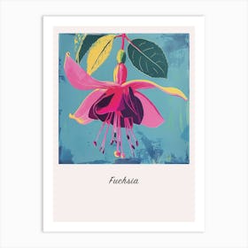 Fuchsia 1 Square Flower Illustration Poster Art Print