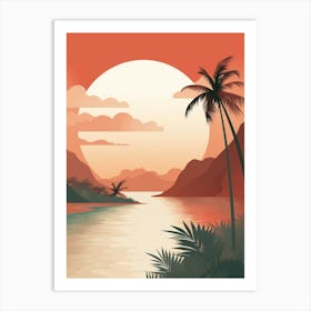 Tropical Abstract Minimalist 7 Art Print