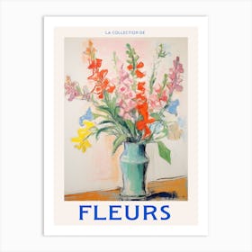 French Flower Poster Snapdragon 2 Art Print